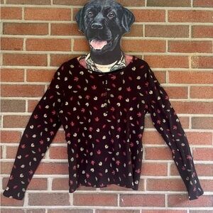 Fall-Themed Black and Red Patterned thermal